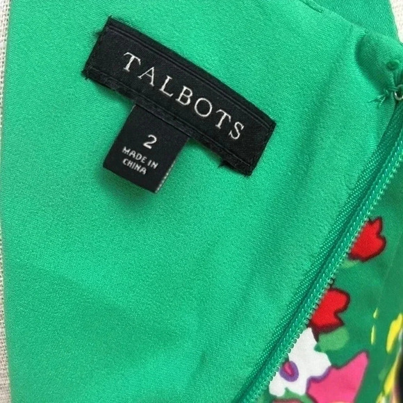 Talbots Springtime Floral Shift Dress size 2 - Picture 5 of 6